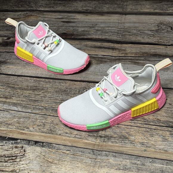 Adidas NMD_R1 J "White Beam Pink" Youth Size 7 / Womens Size 8.5 Sneakers - Picture 1 of 10